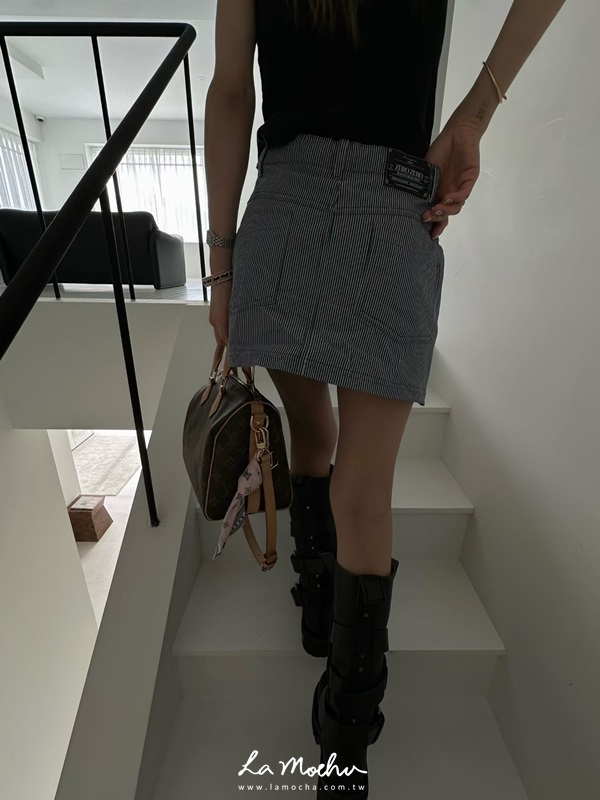 抽繩工作涼感褲裙